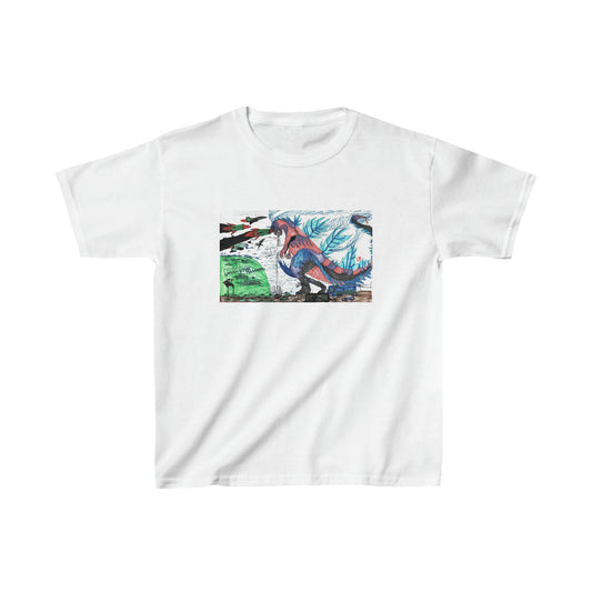 Flesh Godzilla by Louis Brown - Kids Heavy Cotton™ Tee